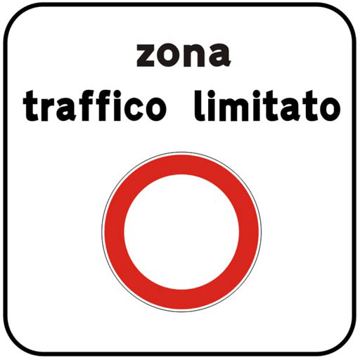Zona traffico limitado skylt i Italien